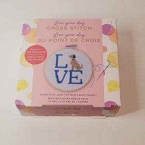 Love your dog Cross Stitch NWT